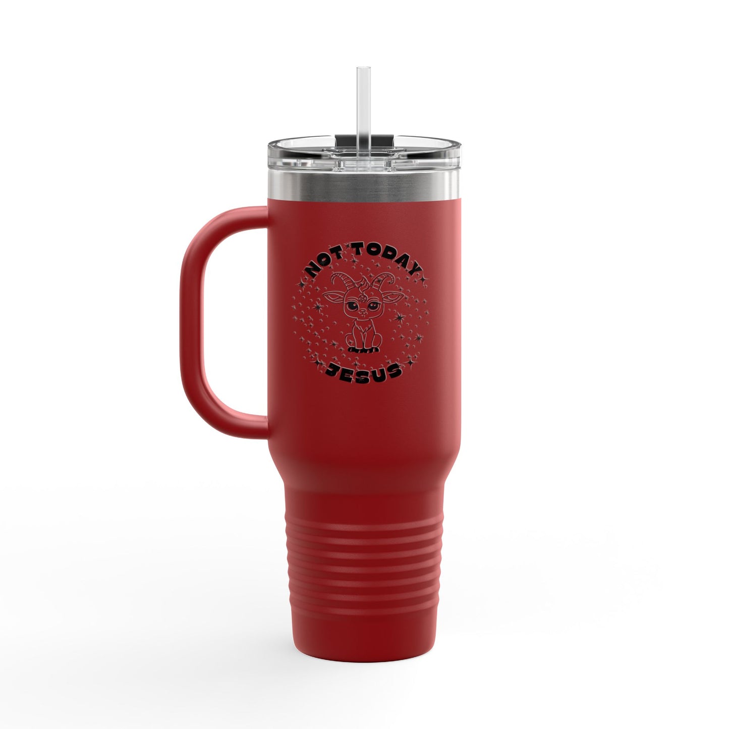 Not Today Jesus Insulated Travel Mug - 40oz Coffee Cup for Everyday Inspiration