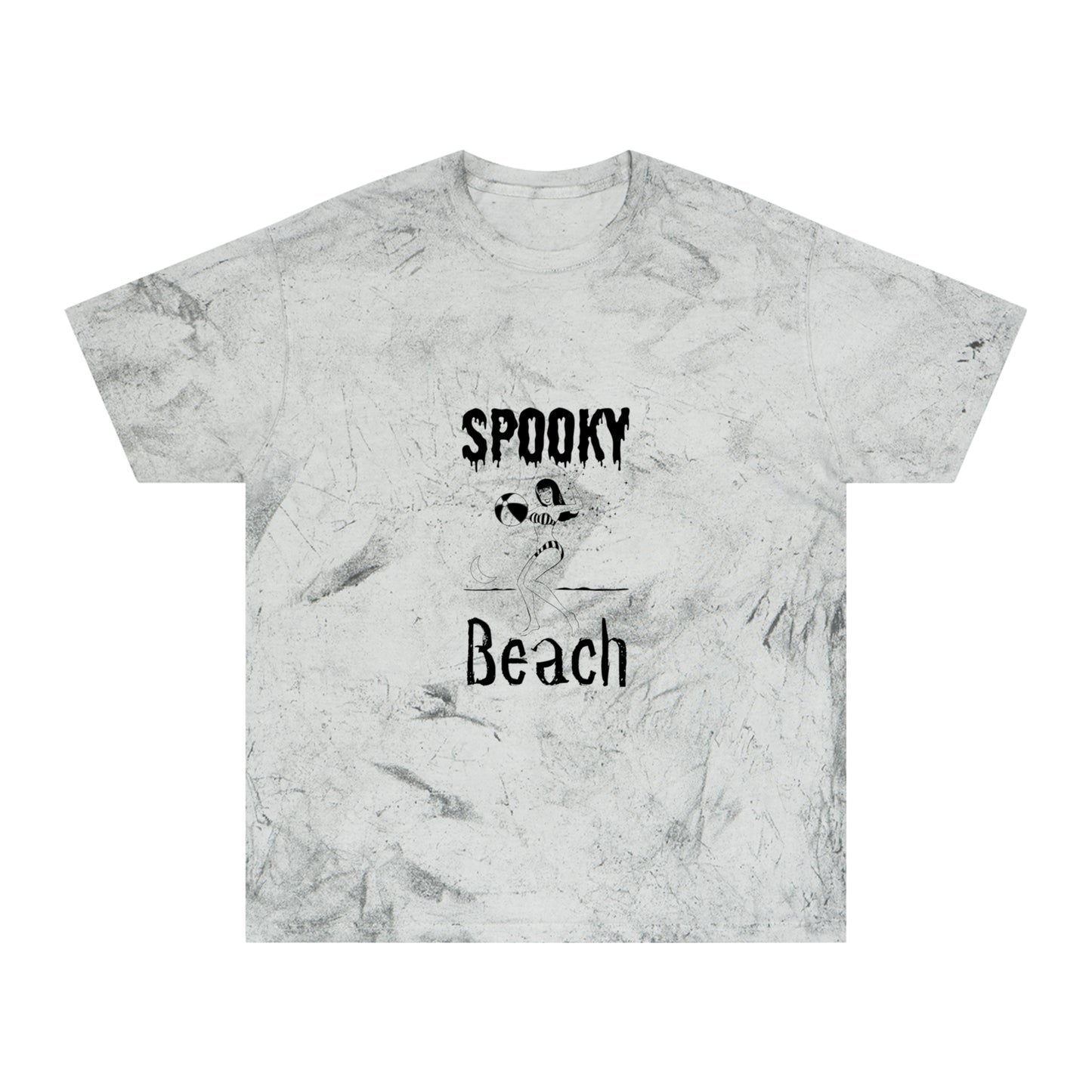 Spooky Beach Unisex Color Blast T-Shirt | Perfect for Halloween and Summer