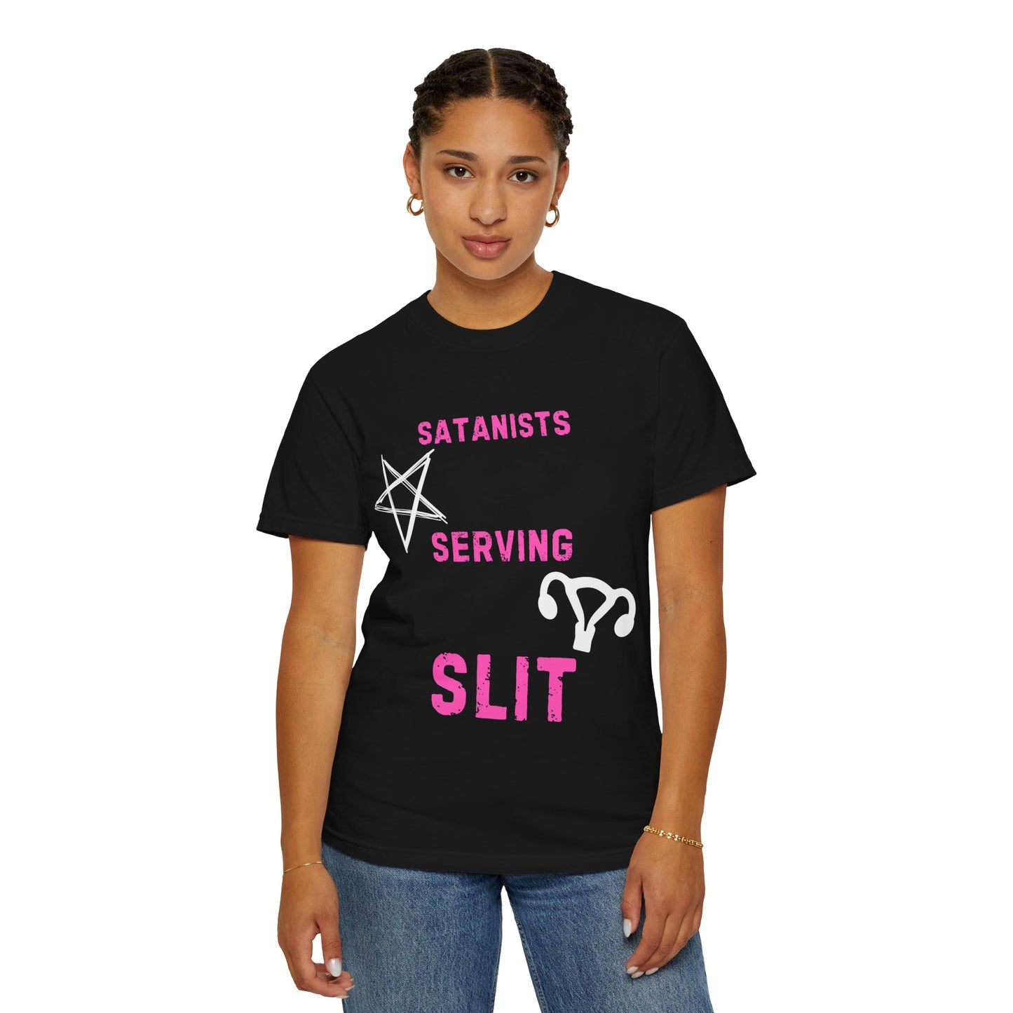 Satanists Serving Slit Graphic T-Shirt
