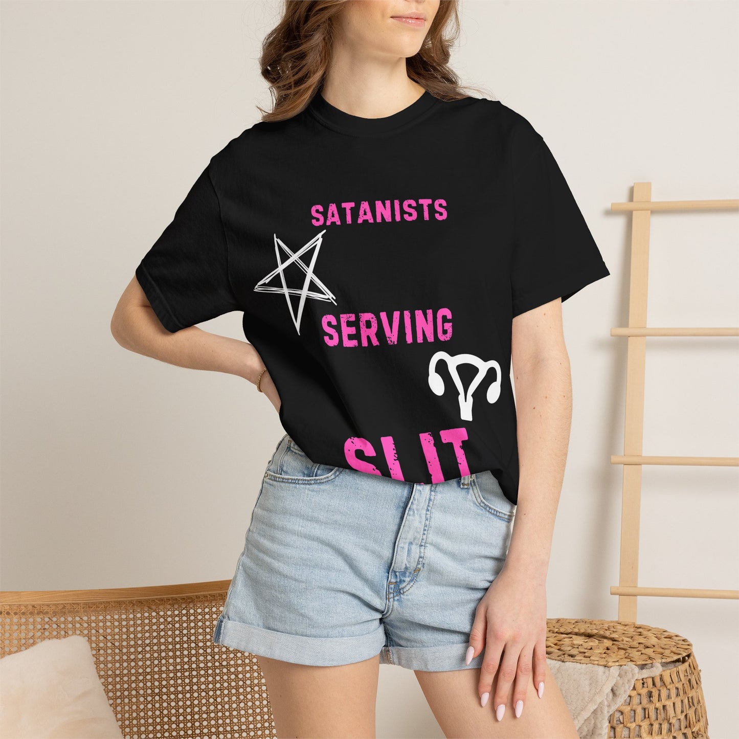 Satanists Serving Slit Graphic T-Shirt
