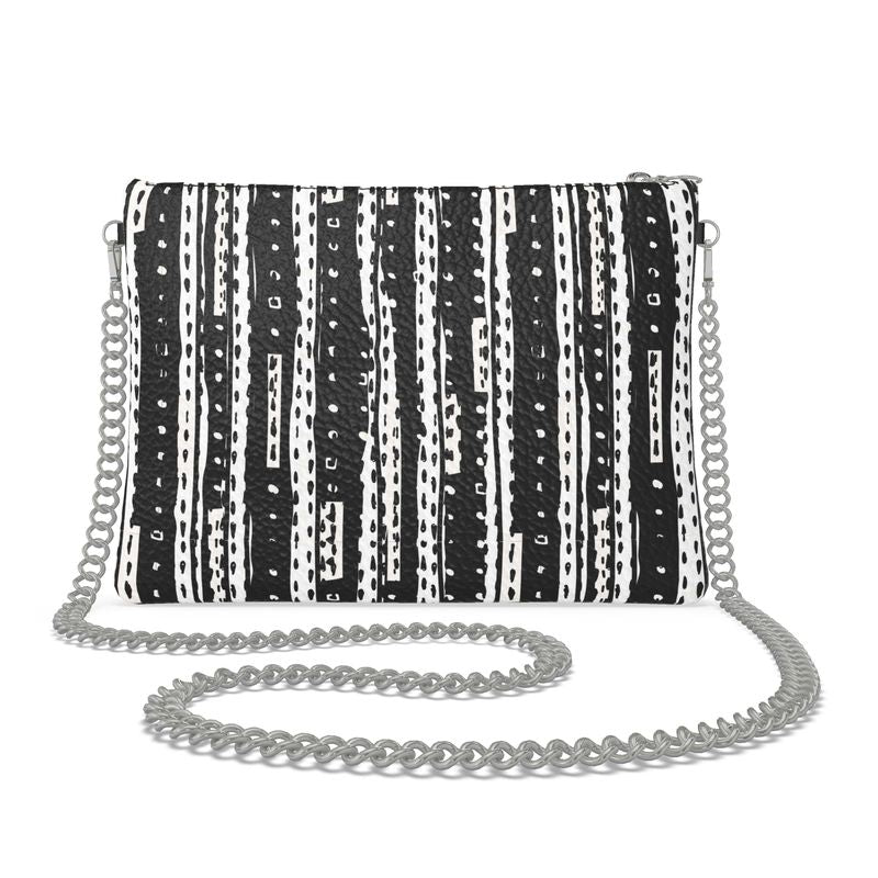 Dot Matrix Crossbody Bag with Chain