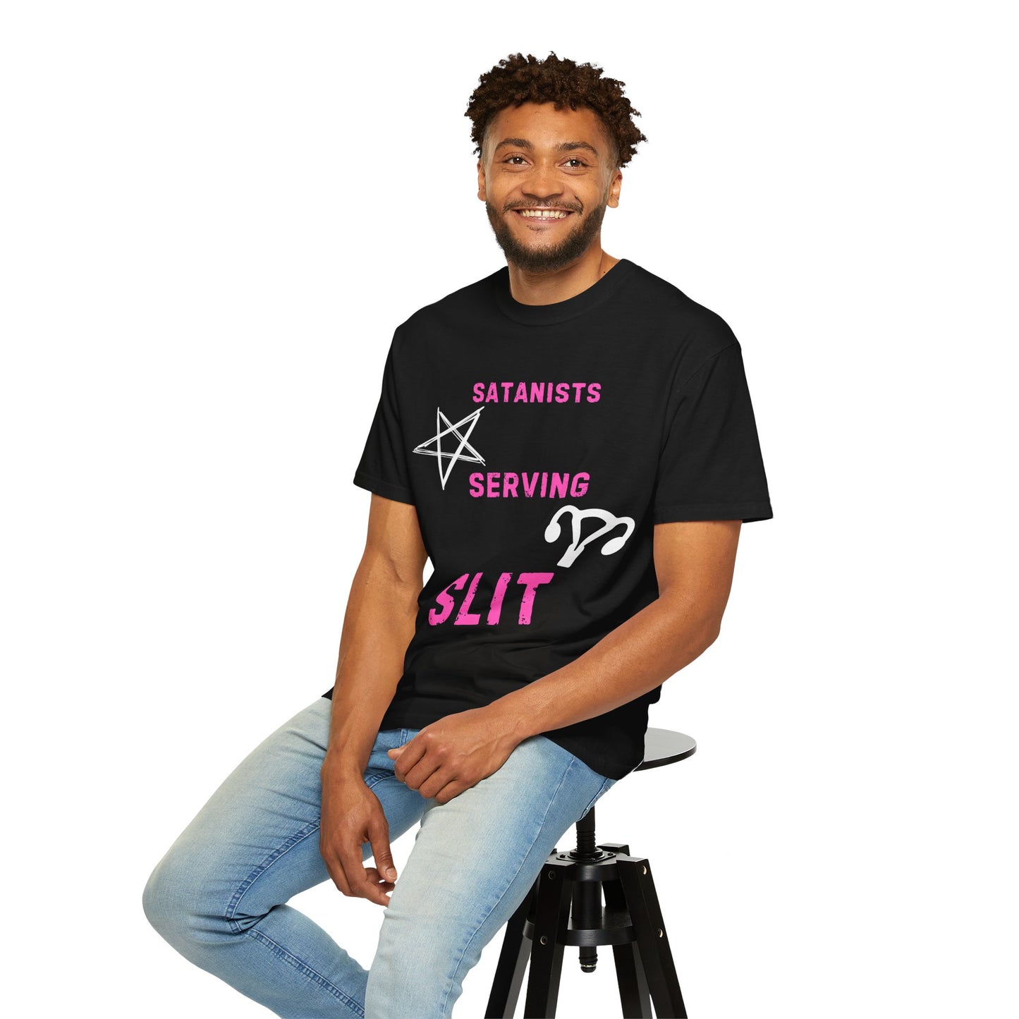 Satanists Serving Slit Graphic T-Shirt