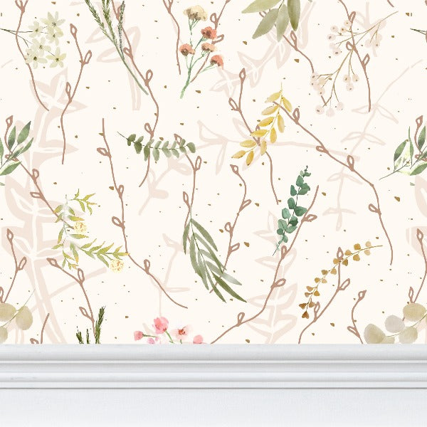 Cottage Creme Wallpaper